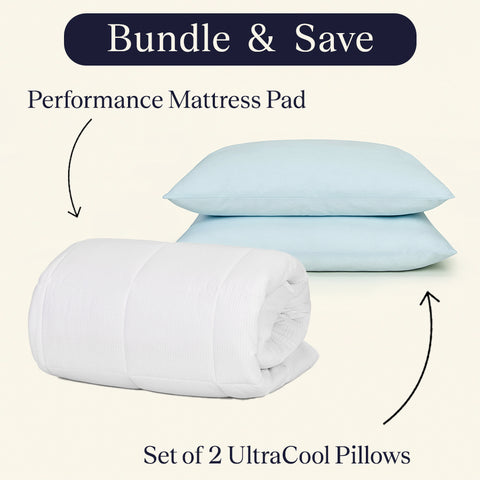 Performance Mattress Pad + 2 UltraCool Pillows Bundle