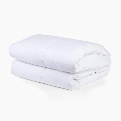 Avec down alternative duvet insert folded neatly on a white background