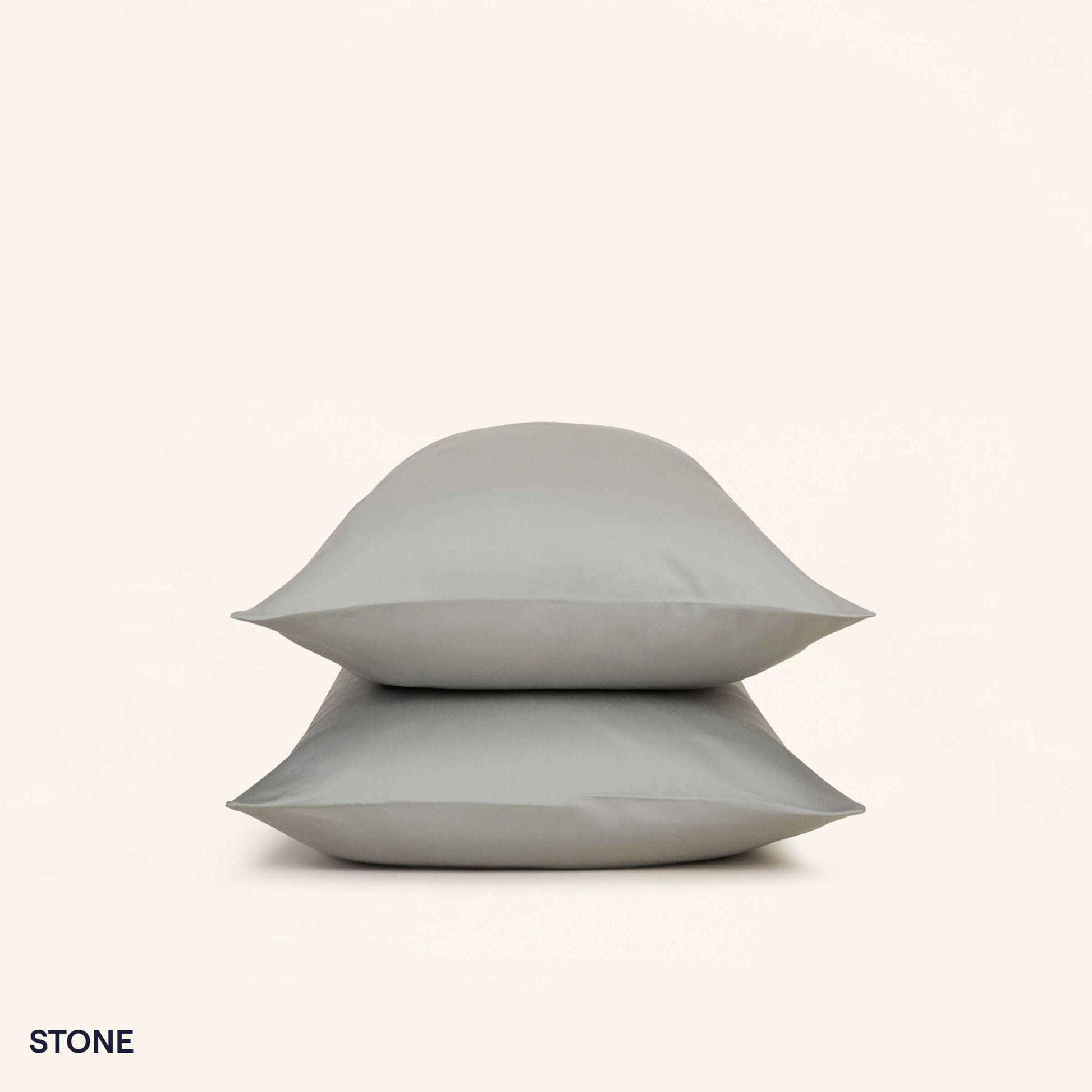 The Slumber Cloud Essential Pillowcase set made with Outlast temperature regulation technology in stone