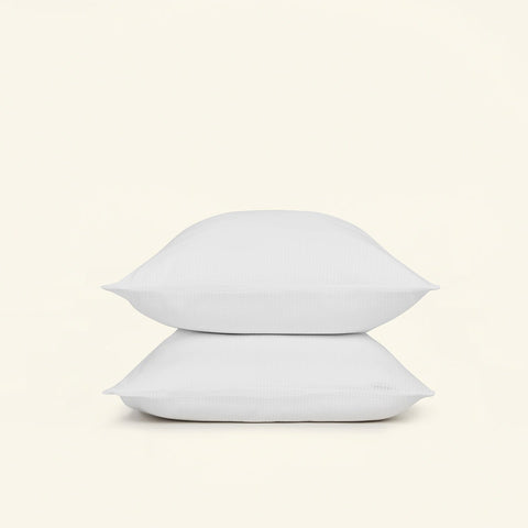 The Slumber Cloud Performance Pillow Cover Set made with Outlast temperature regulation technology on a moisture wicking fabric 