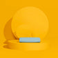 The Slumber Cloud Essential Duvet Cover with temperature regulation technology folded and propped on a yellow background