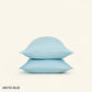 The Slumber Cloud Essential Pillowcase set made with Outlast temperature regulation technology in arctic blue