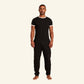 Man wearing the Slumber Cloud Essential Pocket Tee made with Outlast temperature regulation technology