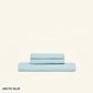 The Slumber Cloud Essential Sheet Set made with temperature regulation technology in arctic blue
