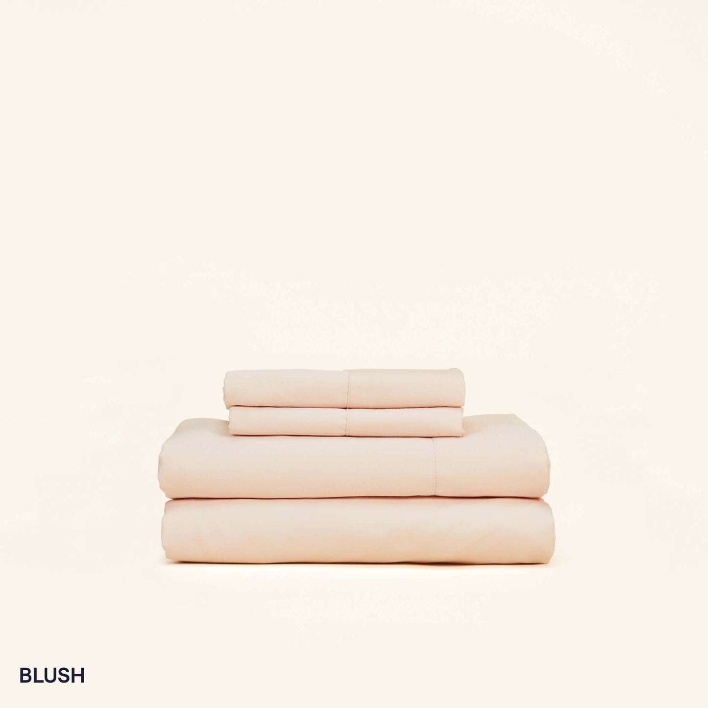 The Slumber Cloud Essential Sheet Set made with temperature regulation technology in blush