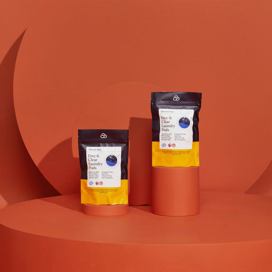 The Slumber Cloud Free & Clear Laundry Pods that are gentle on your skin and on your sheets.