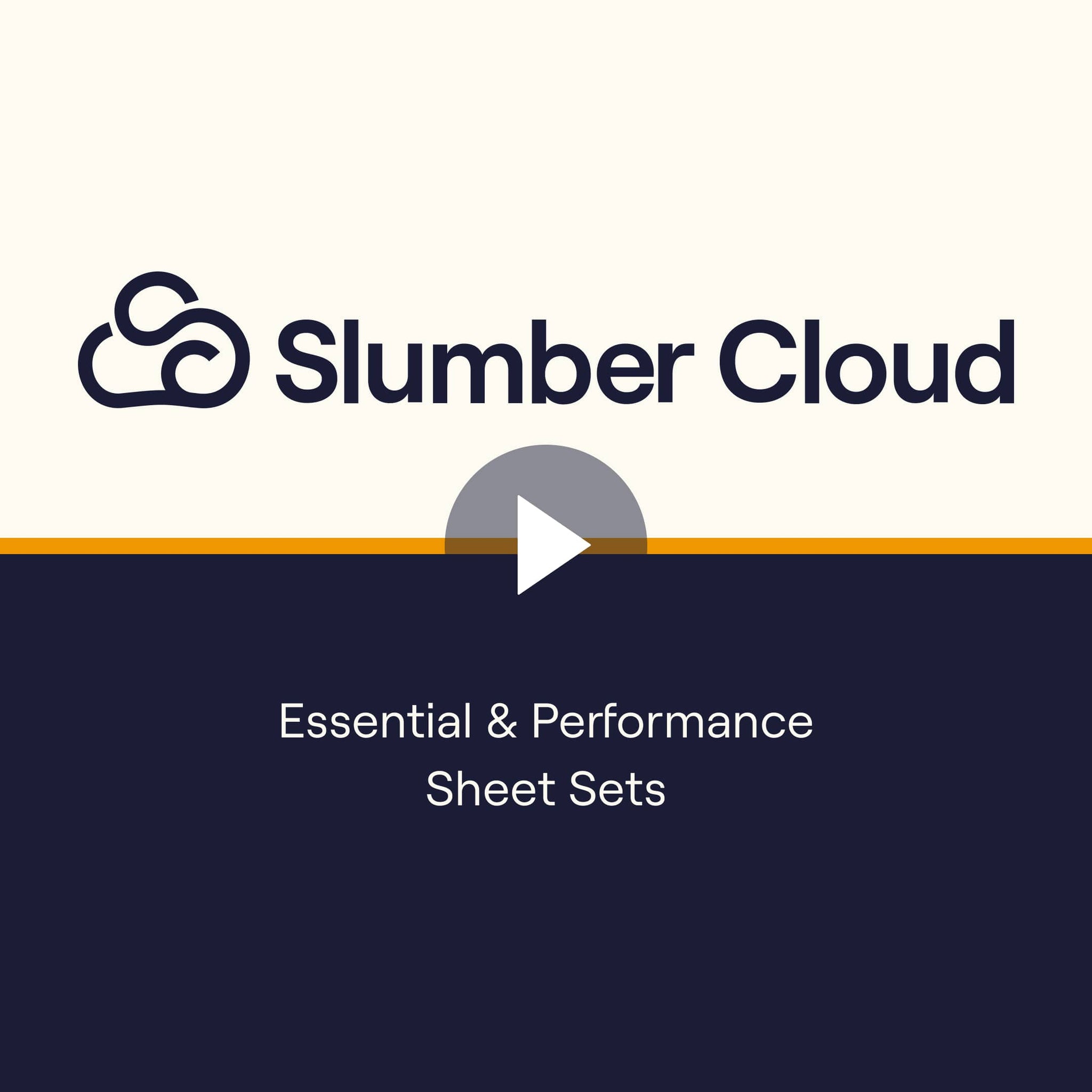 Slumber Cloud video outlining the Essential Sheets and the Performance Sheets using temperature regulation technology.
